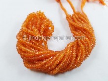Mandarin Garnet Faceted Roundelle Beads